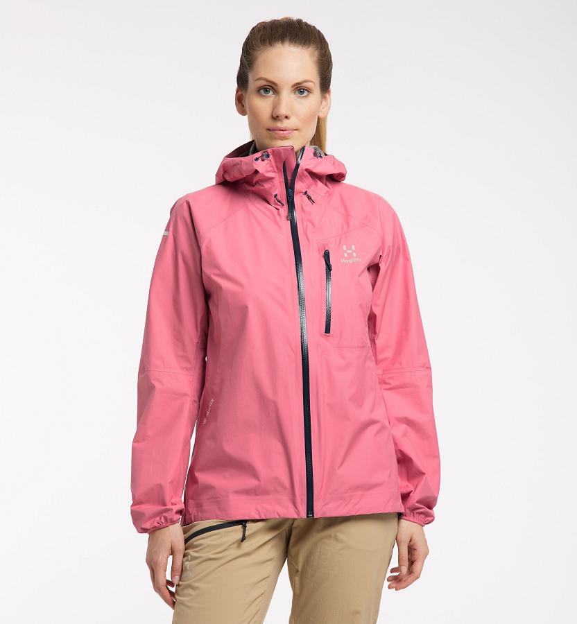 Haglöfs Womens L.I.M Waterproof Jacket Pink New Zealand 19456KSJN
